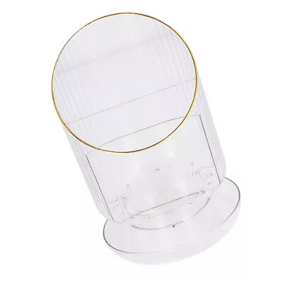 Transparent Makeup Brushes Holder Rotatable Waterproof Dustproof Makeup Cup DM5 • $30.34