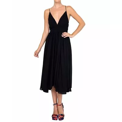 NWOT Meghan LA Enchanted Garden Midi Dress Black XL • $64.99