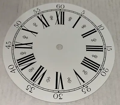 Roman Numeral Circle Clock Part Dial Face Black White Numbers Metal 7  Diameter • $14.99