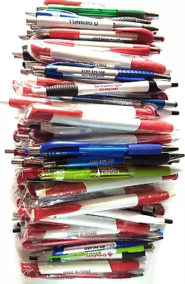 100 Misprint Ink Pens Ball Point Plastic Retractable Pens Mixed  • $34.40