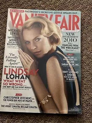 VANITY FAIR Magazine October 2010 LINDSAY LOHAN FRANK SINATRA No Label Newsstand • $5.20