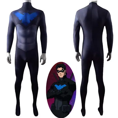 $67.35 • Buy Nightwing Dick Grayson Costume Cosplay Jumpsuit Adult Kid Ver 2