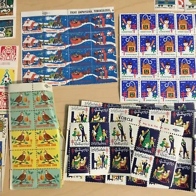 $4.95 • Buy Vintage CHRISTMAS SEALS Stamp Lot Various Years From 1943 To 1973