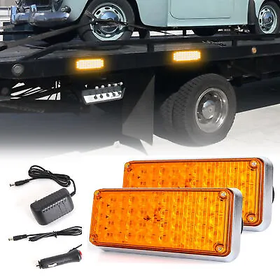 2PCS Rechargeable Portable LED Strobe Light Magnetic Flashing Trailer Road Light • $68.99