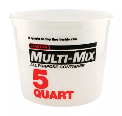 Leaktite 005Q10MM050 Natural 5 Qt. Capacity Plastic Bucket 8-5/8x7x7-1/8 In. • $9.75