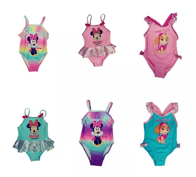 Girls Paw Patrol Swimming Costume Infant Swimsuit Size 12 18 Months 2 3 Years • £5.99