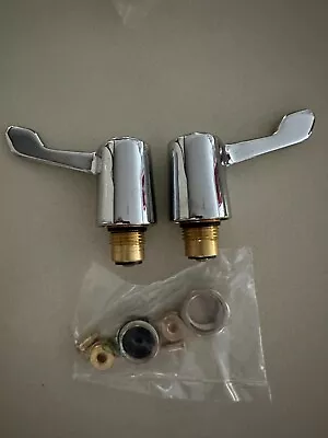 Lever Basin/Sink Tap Conversion Kit Solid Metal Heads • £5.99