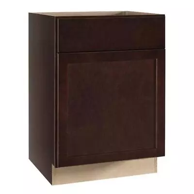 Hampton Bay Base Cabinet 24  X 24  X 34.5  Assembled Base Kitchen Brown 1-Drawer • $319.35