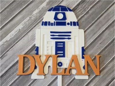 Star Wars R2D2 Cake Topper Personalized • $28.99