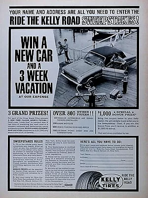 1962 Ford Falcon Sports Futura Kelly Tire Vintage Original Print Ad 8.5 X 11  • $4.76