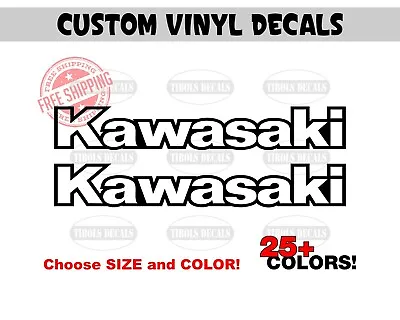 Kawasaki Decals Outlined Stickers (1 Set) Helmet Motorcycle ATV PWC Jetski UTV • $40