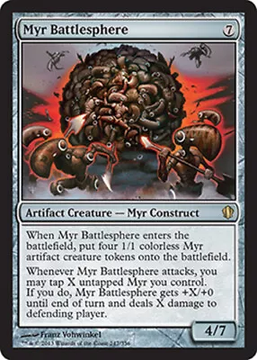 1 X Myr Battlesphere - Commander 2013 - Moderate Play - MTG • $0.99