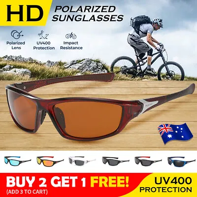 $10.49 • Buy Men Sunglasses UV400 Polarized Glasses Fishing Sports Driving WrapAround Eyewear