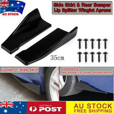 35cm Car Body Spoiler Universal Side Skirt/Rear Bumper Lip Splitter Winglet AU • $19.29