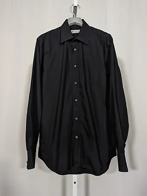 Missoni Runway Black Men's Formal Tuxedo Dress Shirt Spread Collar 16 | 41 Italy • $109.99