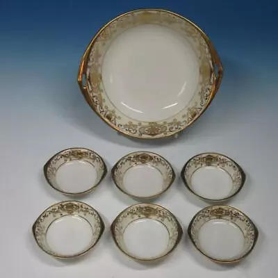 Noritake China - Gold White Christmas Ball 175 - 7 Piece Nut Set - Serving Bowls • $29.99