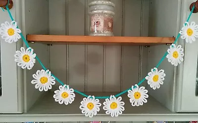 £5.99 • Buy Handmade Crochet Daisy Bunting/Garland Wedding Nursery Conservatory Caravan 