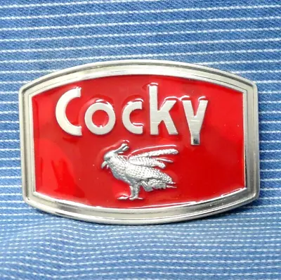 $16.99 • Buy Parrot Belt Buckle Cocky Bird Promo Red On Silver Tone Metal Vintage     .PCB820