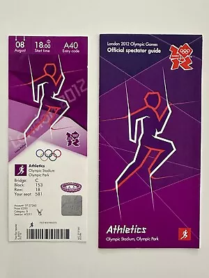 Ticket & Spectator Guide - ATHLETICS - 8th Aug 2012 Olympics London • £8.99