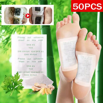 50XFoot Detox Pads Pain Relief Detoxify Toxin Patch Slimming Organic Herbal Care • $12.62