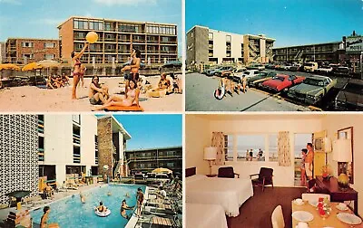 Virginia Beach VA Newcastle Motel Hotel Interior Pool Bikini Girls Postcard D27 • $4.95