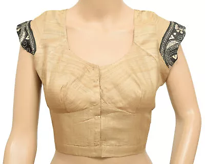 Sushila Vintage Readymade Size 40 Sari Blouse Khadi Silk Woven Designer Choli • $22.99