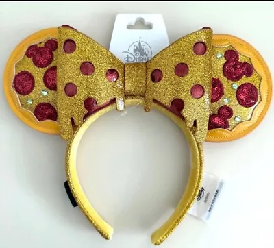 Disney Parks 2024 Ears Pizza Minnie Mouse Bow EATS Headband Brand New! • $29.97