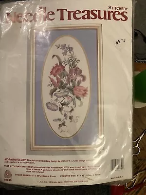 Vintage Needle Treasures Stitchery Crewel Morning Glory Kit  • $38.50