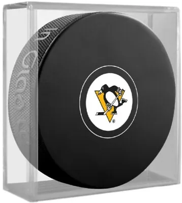 $14.99 • Buy Pittsburgh Penguins NHL Autograph Logo Souvenir Hockey Puck (in Display Cube)