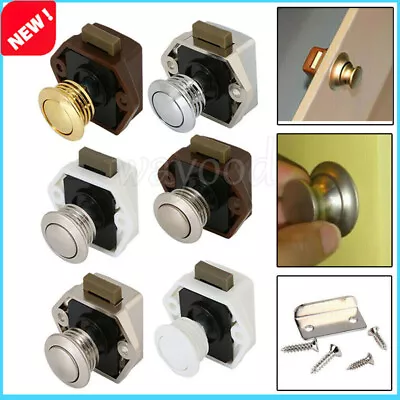 Push Button Catch Lock Cupboard Door Motorhome Cabinet Camper Caravan Latch Knob • £5.95