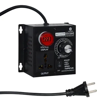 4000W Voltage Regulator Speed Motor Fan Dimmer Variable Controller AC110-220V • $21.15