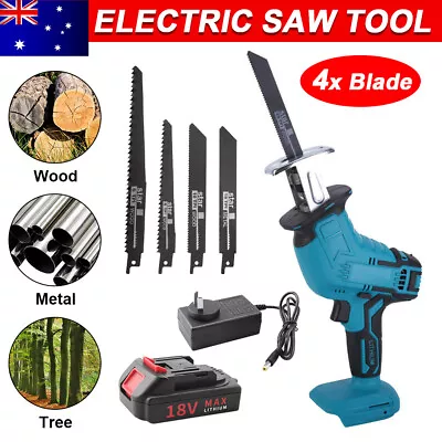 Electric Reciprocating Saw Hack Saw 4 Blades Cutting Cordless 18V Makita Battery • $57.85