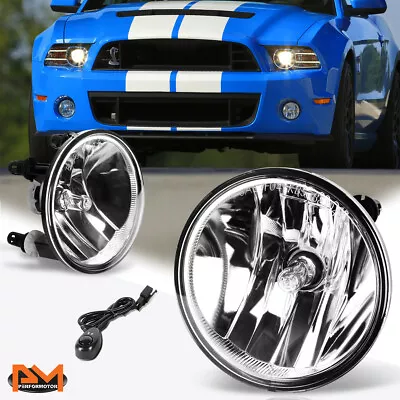 For 07-14 Ford Mustang Shelby/Bullitt Clear Lens Bumper Fog Light/Lamp W/Switch • $45.51