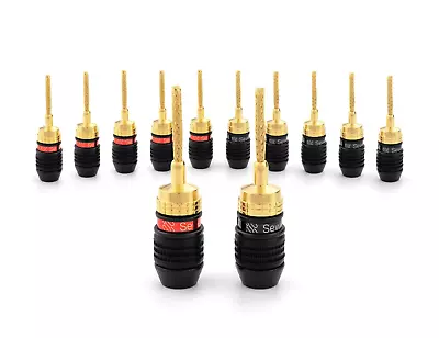 Deadbolt Flex Pin Banana Plugs For Spring Loaded Speaker Terminals • $34.12