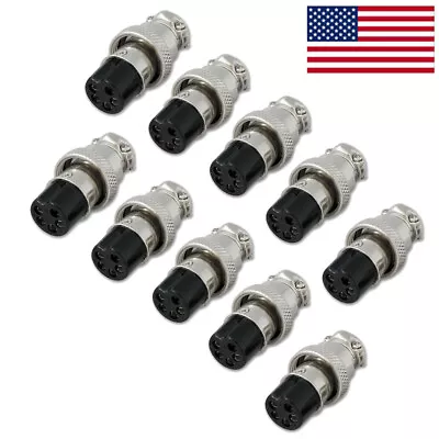 10 PCS 5 Pin Female & Male Microphone Connector For CB Radio Ham Plug USA~ • $14.99