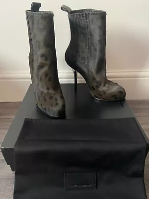 Alexander Wang Olive Calf Hair Boots Size 6 Retail £750 Bnib • $791.91