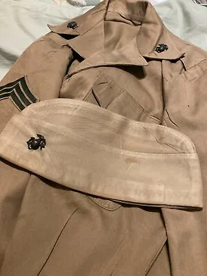Ww2 Wwii Usmc Marine Corp Cotton Khaki Ike (vandergrift Jacket) • $285