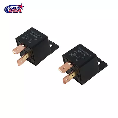 Auto Car Relay 2 Pcs DC 12V 80A 4-Pin Normally Open SPST Switch For Motor • $11.49