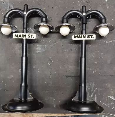 Lot Of 2 Marx O Main St. Dual Street Light Lamp 429 - Working (BJ) • $15.95