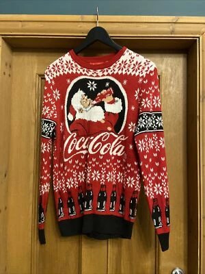 £5.99 • Buy Mens Teens Boys Coca-Cola Christmas Jumper - Red - Size XS Xtra Small VGC