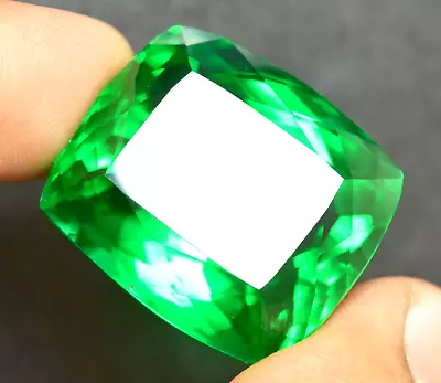 Certified 85.00 Ct Natural Tsavorite Green Garnet Cushion Cut Loose Gemstone • $84.47