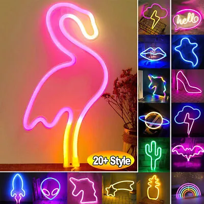 LED Neon Light Sign Art Bar Wall Decoration Lights Decor Lamp For Kids Room Home • £9.71