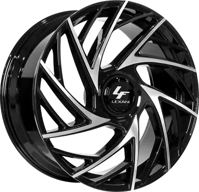 24  Inch 24x10 Black & Machined Lexani Mugello W/ XL CAP Wheels Rims Blanks 26  • $2493.80