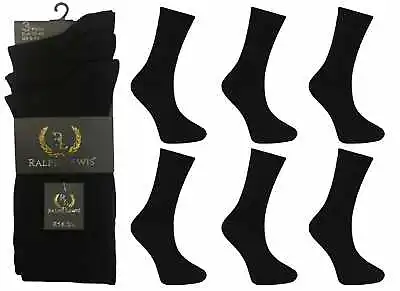 £4.99 • Buy 3-6 Pack Men Ankle High Socks Black Cotton Sports Trainer Work Foot Wear UK 6-11