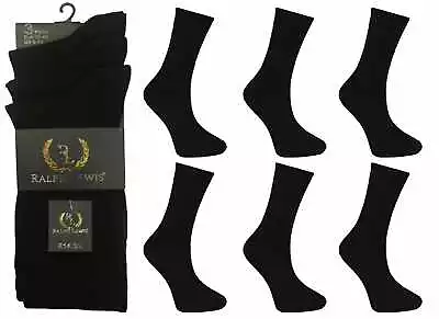 £4.99 • Buy 3-6 Pack Men Ankle High Socks Black Cotton Sports Trainer Work Foot Wear UK 6-11