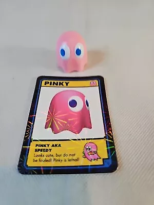 Pacman Ghost Plastic Figures Pencil Topper Red Ghost Pinky Toy With Card New  • £9.50