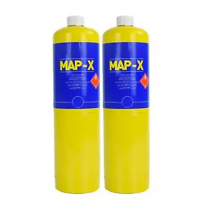 2x MAP-X/MAP Gas Cylinder Bottle Brazing Soldering 400g Disposable  • £23.49