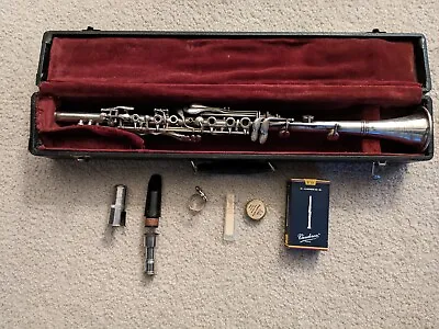 The Pedler Premiere Metal Vintage Clarinet Ser # 5474 Engraved Elkhart Ind Case • $695