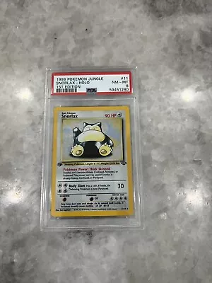 $279.95 • Buy Pokemon - Snorlax 11/64 - Holo - 1st Edition Jungle - Graded PSA 8 - NM-MT