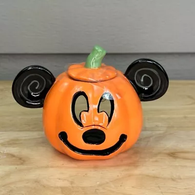 Disney Mickey Mouse Pumpkin Halloween Tea Light Candle Holder Small New Rare • $15.25